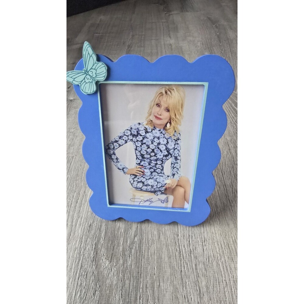 New Dolly Summer 2026 5x7 Butterfly Picture Frame Blue Dolly Parton Licensed 🦋